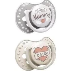 LOVI Smoczek silikonowy dynamiczny 0-3m I love x 2 sztuki 22/866