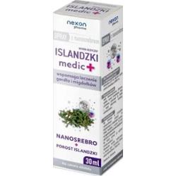 Islandzki Medic+ Spray do gardła z nanosrebrem 30ml