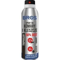 Bros 50% DEET płyn komary i kleszcze 180ml