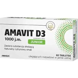 Amavit D3 JUNIOR 1000 j.m. x 60 tabletek ulegających rozpadowi w jamie ustnej