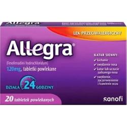 ALLEGRA 120mg x 20 tabletek
