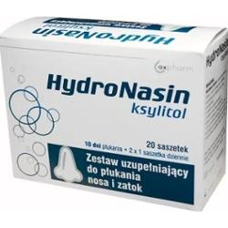 HydroNasin Ksylitol Zestaw uzupełniający do płukania nosa i zatok x 20 sztuk