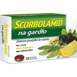 SCORBOLAMID Na Gardło x 16 pastylek