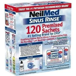 SINUS RINSE Neilmed Zestaw Uzupełniający do płukania nosa, zatok dla dorosłych 120 saszetek