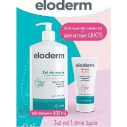 ELODERM Żel do mycia ciała i włosów 2w1 400ml + Krem aktywny 75ml GRATIS