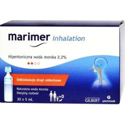 MARIMER Inhalation 2,2% Hipertoniczna woda morska do nebulizacji x 30 ampułek