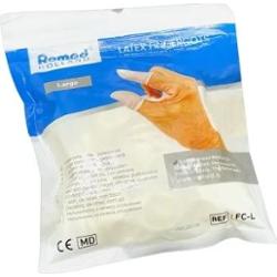 Palce gumowe lateksowe Romed L x 100 sztuk