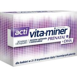 Acti Vita-miner Prenatal + DHA x 30 tabletek + 30 kapsułek