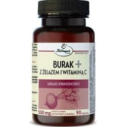 Burak+ z żelazem i witaminą C x 90 tabletek