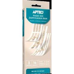 Apteo Paski do zamykania ran zestaw w kolorze cielistym x 14 sztuk