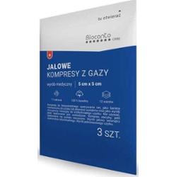 BIOCANTO Kompres jałowy 5cm x 5cm x 3 sztuki