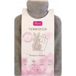 Termofor PINK 2L szary w kształcie króliczka z pokrowcem x 1 sztuka