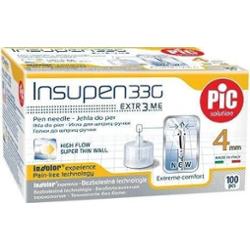 Insupen Igły do penów insulinowych 33G 0,20 x 4mm x 100 sztuk