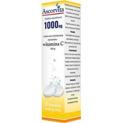 ASCORVITA (Additiva) Witamina C 1000mg x 20 tabl. mus cytrynowa