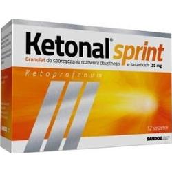Ketonal Sprint 25mg x 12 saszetek