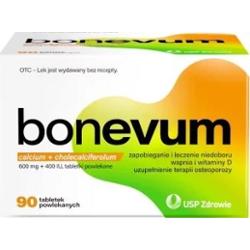 Bonevum 600mg + 400IU x 90 tabletek