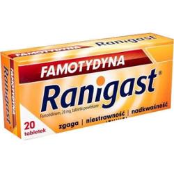Famotydyna Ranigast 20mg x 20 tabletek