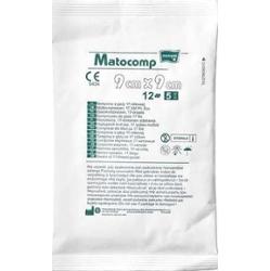 Matocomp kompresy gazowe jałowe 9x9 12-warstwowe x 5 sztuk
