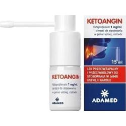 Ketoangin 1mg/ml aerozol do stosowania w jamie ustnej 15ml