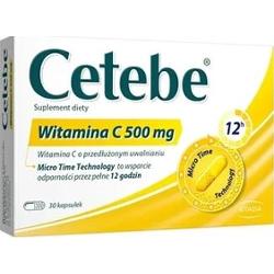 Cetebe Witamina C 500mg x 30 kapsułek