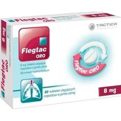 Flegtac Oro 8mg x 20 tabletek ulegających rozpadowi w jamie ustnej