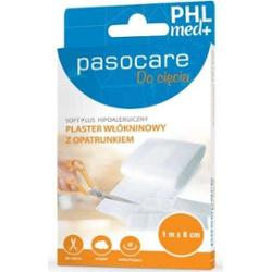 Pasocare Soft Plus plaster włókninowy z opatrunkiem 1m x 8cm