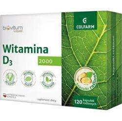 Biovitum Liquid Witamina D3 2000 x 120 kapsułek