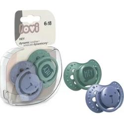 LOVI Smoczek silikonowy dynamiczny Hey Boy (6-18 m-cy) x 2 sztuki 22/887 boy