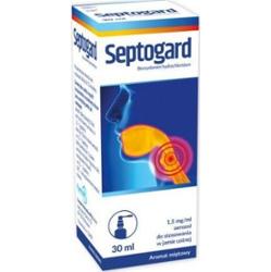 Septogard 1,5mg/ml aerozol do stosowania w jamie ustnej 30ml