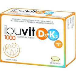 Ibuvit D3 1000 + K2 MK-7 Omega 3 x 30 kapsułek