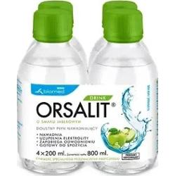 Orsalit Drink płyn o smaku jabłkowym 4 x 200ml