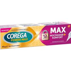 Corega Power Max Mocowanie + Komfort krem do protez 40g