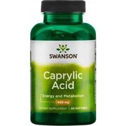 SWANSON Caprylic Acid 600mg x 60 kapsułek