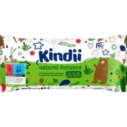 Kindii Natural Balance Chusteczki dla niemowląt i dzieci x 60 sztuki