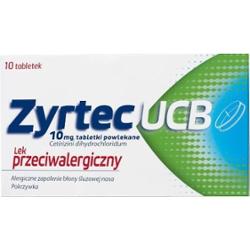 ZYRTEC UCB x 10 tabletek