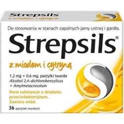 STREPSILS z miodem i cytryną x 36 pastylek
