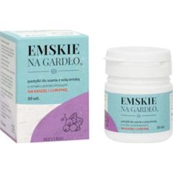 Tabletki emskie na gardło x 30 pastylek do ssania smak porzeczkowy