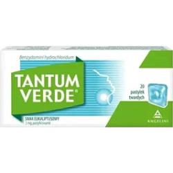 Tantum Verde smak eukaliptusowy x 20 pastylek do ssania