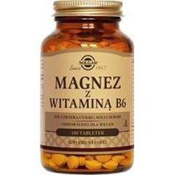 SOLGAR Magnez z Witaminą B6 x 100 tabletek