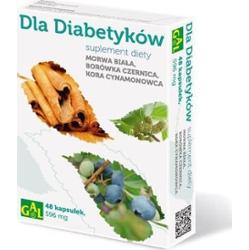 DLA DIABETYKÓW Morwa Biała, Borówka czernica, Kora cynamonowca x 48 kapsułek