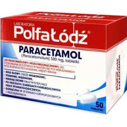 Paracetamol Polfa Łódź 0,5g x 50 tabletek