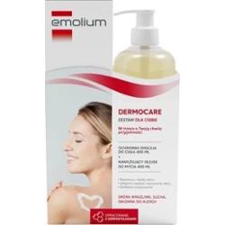 Emolium Dermocare Zestaw Nawilżający olejek do mycia 400ml + Ochronna emulsja do ciała 400ml
