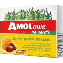 Amolowe na gardło pastylki do ssania z cytryną i miodem x 16 pastylek