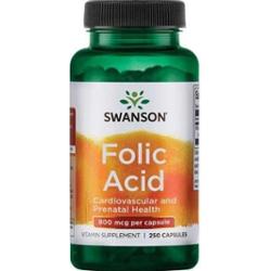 SWANSON Kwas foliowy 800µg x 250 kapsułek