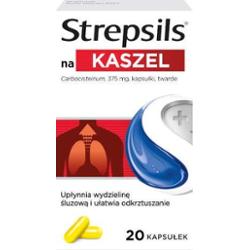 Strepsils na kaszel 375mg x 20 kapsułek