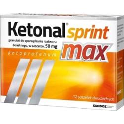 Ketonal Sprint Max 50mg x 12 saszetek