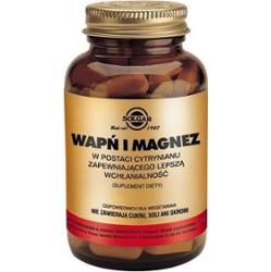 SOLGAR Wapń i Magnez w postaci cytrynianu x 100 tabletek