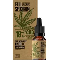Full Spectrum Life Drops Olej konopny CBD 18% 15ml