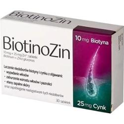 BiotinoZin 10mg+25mg x 30 tabletek