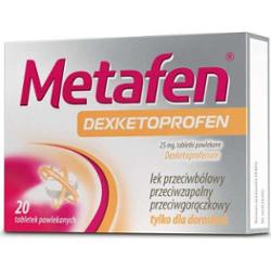 Metafen Dexketoprofen x 20 tabletek